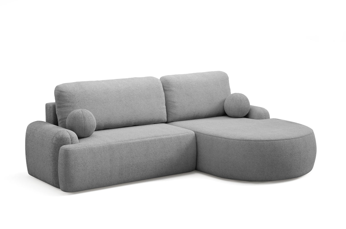 CORNER SOFA BED LUNA 264CM / FOAM STAIN PROOF FABRIC