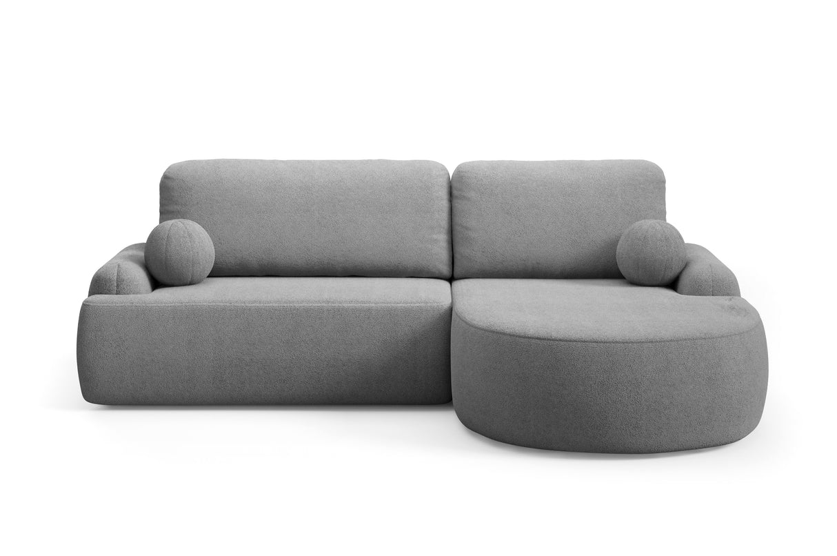 CORNER SOFA BED LUNA 264CM / FOAM STAIN PROOF FABRIC