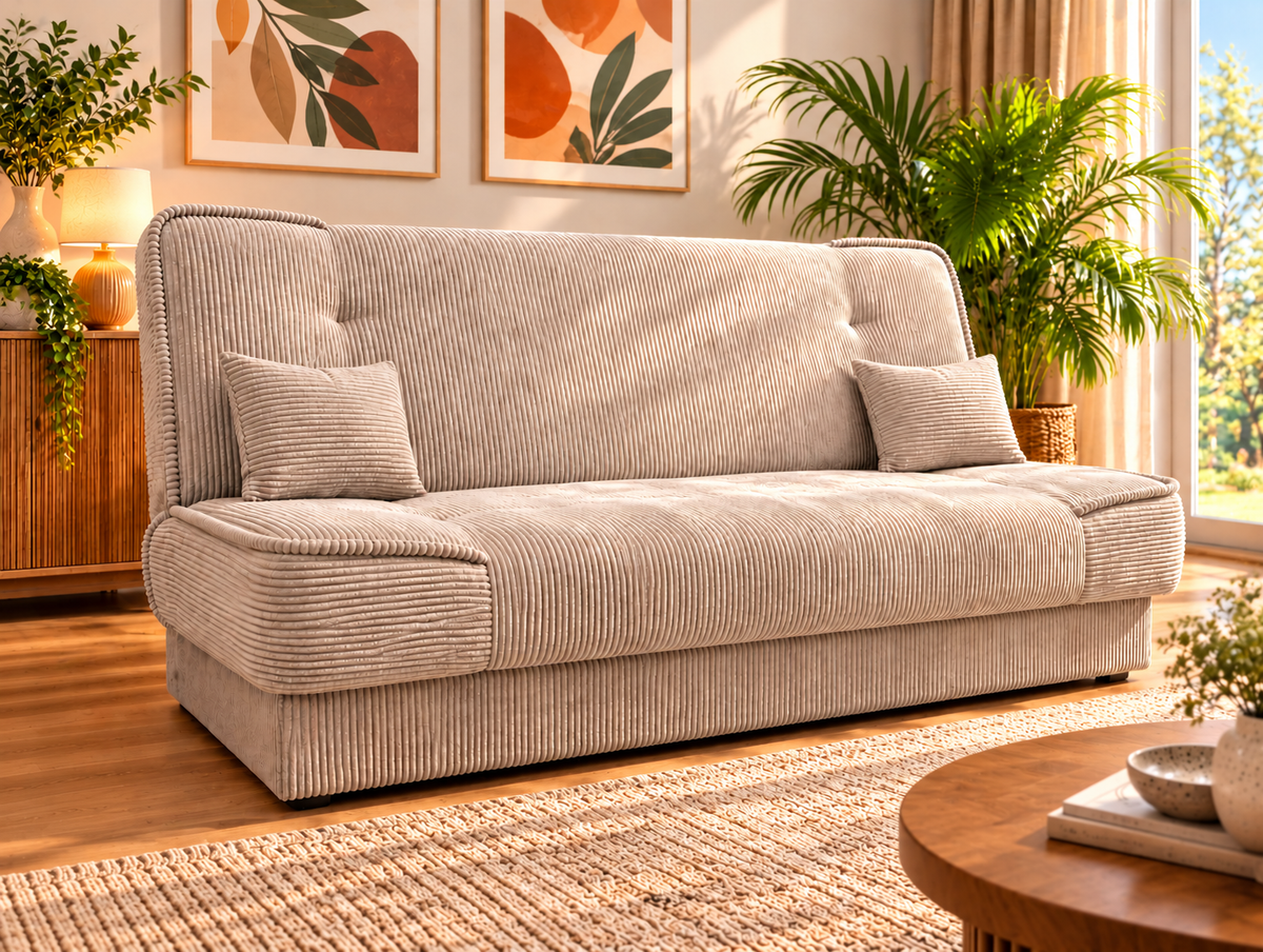 SOFA BED WOLY 198CM / SPRINGS + FOAM - Anna Furniture