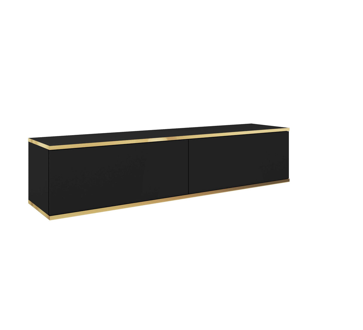 Floating TV Stand ORO 135 blackTV Stand ORO 135 Depth: 32cmWidth: 135cmHeight: 30cmA modern tv table is a practical and elegant piece of furniture, a perfect for people who looking for functional furniture for a modern interior.The simple design guarantee