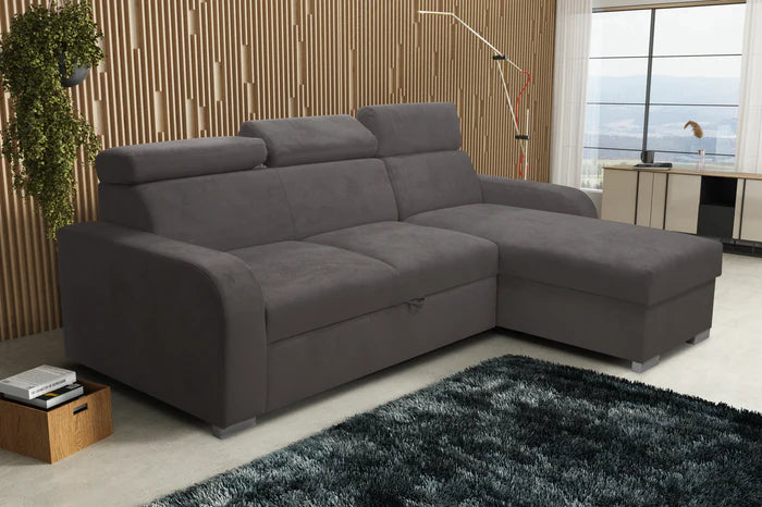 UNIVERSAL CORNER SOFA BED ASTEE 235CM ASTI19 EASY CLEAN FABRIC ADJUSTABLE HEADREST / SPRINGS + FOAMTHIS MODEL IS UNIVERSAL WHICH MEANS YOU CAN CHOOSE CORNER SIDE DURING ASSEMBLYADJUSTABLE HEADREST1X STORAGE SPACE MADE IN ASTI FABRIC CLICK HERE THIS MODEL