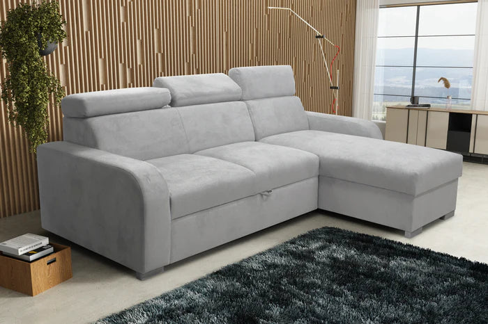 UNIVERSAL CORNER SOFA BED ASTEE 235CM ASTI27 EASY CLEAN FABRIC ADJUSTABLE HEADREST / SPRINGS + FOAMTHIS MODEL IS UNIVERSAL WHICH MEANS YOU CAN CHOOSE CORNER SIDE DURING ASSEMBLYADJUSTABLE HEADREST1X STORAGE SPACE MADE IN ASTI FABRIC CLICK HERE THIS MODEL