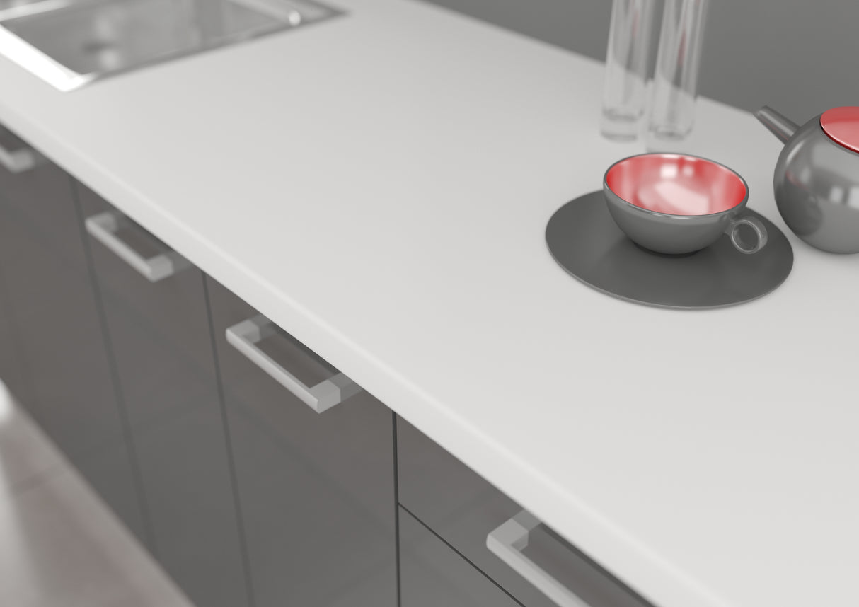 WHITE D0101-28MM COUNTERTOPTHE PRICE IS FOR 1 RUNNING METERDimensions thickness: 28mm (2.8cm) depth: 600mm (60cm) maximum length: 4000mm (400cm)Anna Furniture