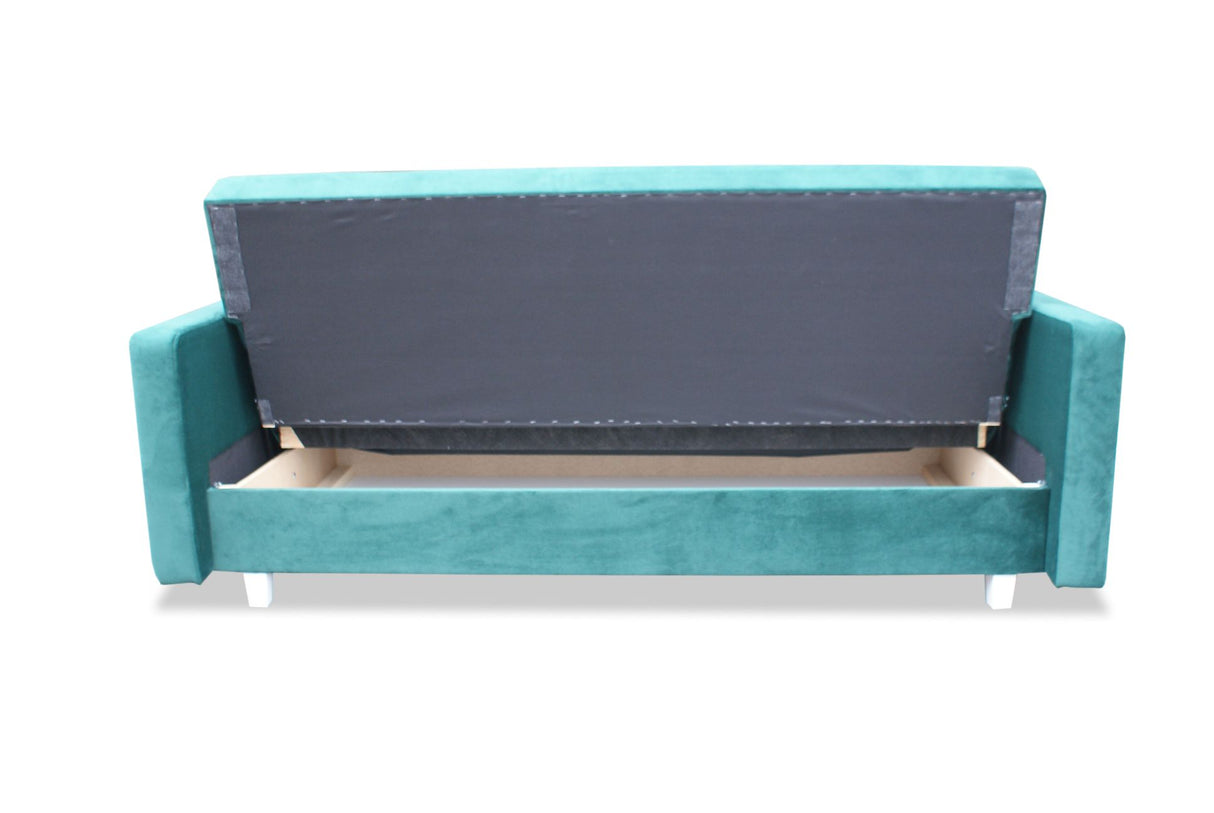 SOFA BED COSMO 210cm KRONOS 29 / SPRINGS + FOAMSofa dimensions: sleeping area 120/187 cm width 210 cm depth 90 cm height to the seat 43 cm height of the legs 9 cm* dimensions are given with a tolerance of +/- 3 cmThe sleeping area is entirely made of spri