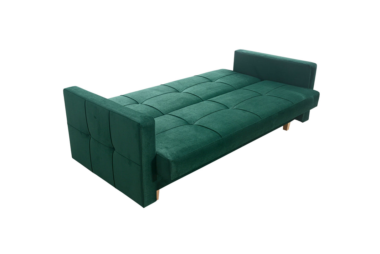 SOFA BED COSMO 210cm / SPRINGS + FOAM CHOICE OF COLOR EASY CLEAN FABRIC