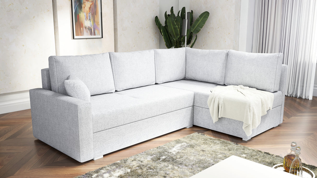 CORNER SOFA BED FINO 228CM/ SPRINGS + FOAM - Anna Furniture
