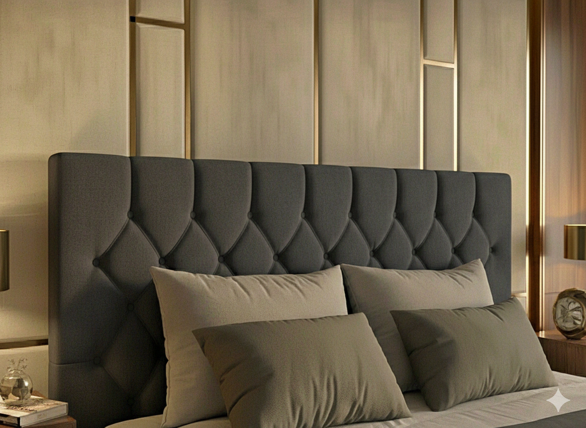 FREE DELIVERY! Luxury Velvet Chesterfield Bed with Deep Diamond Tufting & Chrome Feet – Available in All Sizes / PLUSH VELVET BLACK