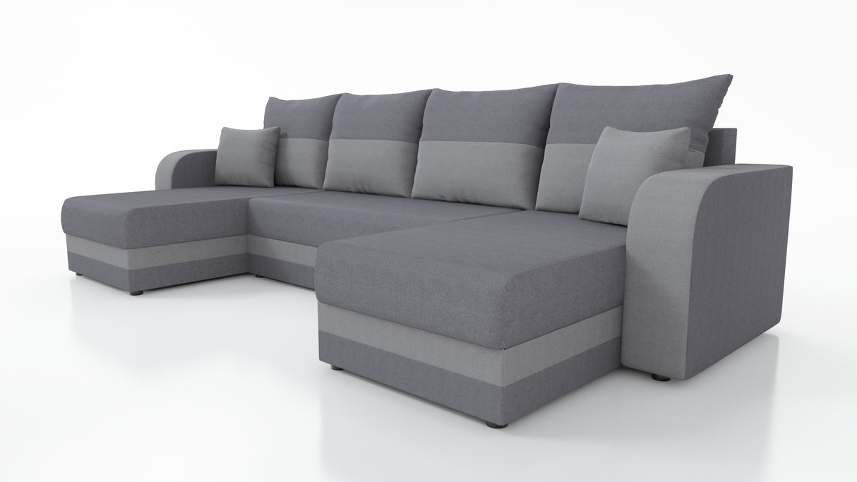 CORNER SOFA BED HAWO U SHAPE 278CM / FOAM + SPRINGS