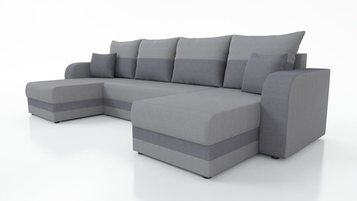 CORNER SOFA BED HAWO U SHAPE 278CM / FOAM + SPRINGS