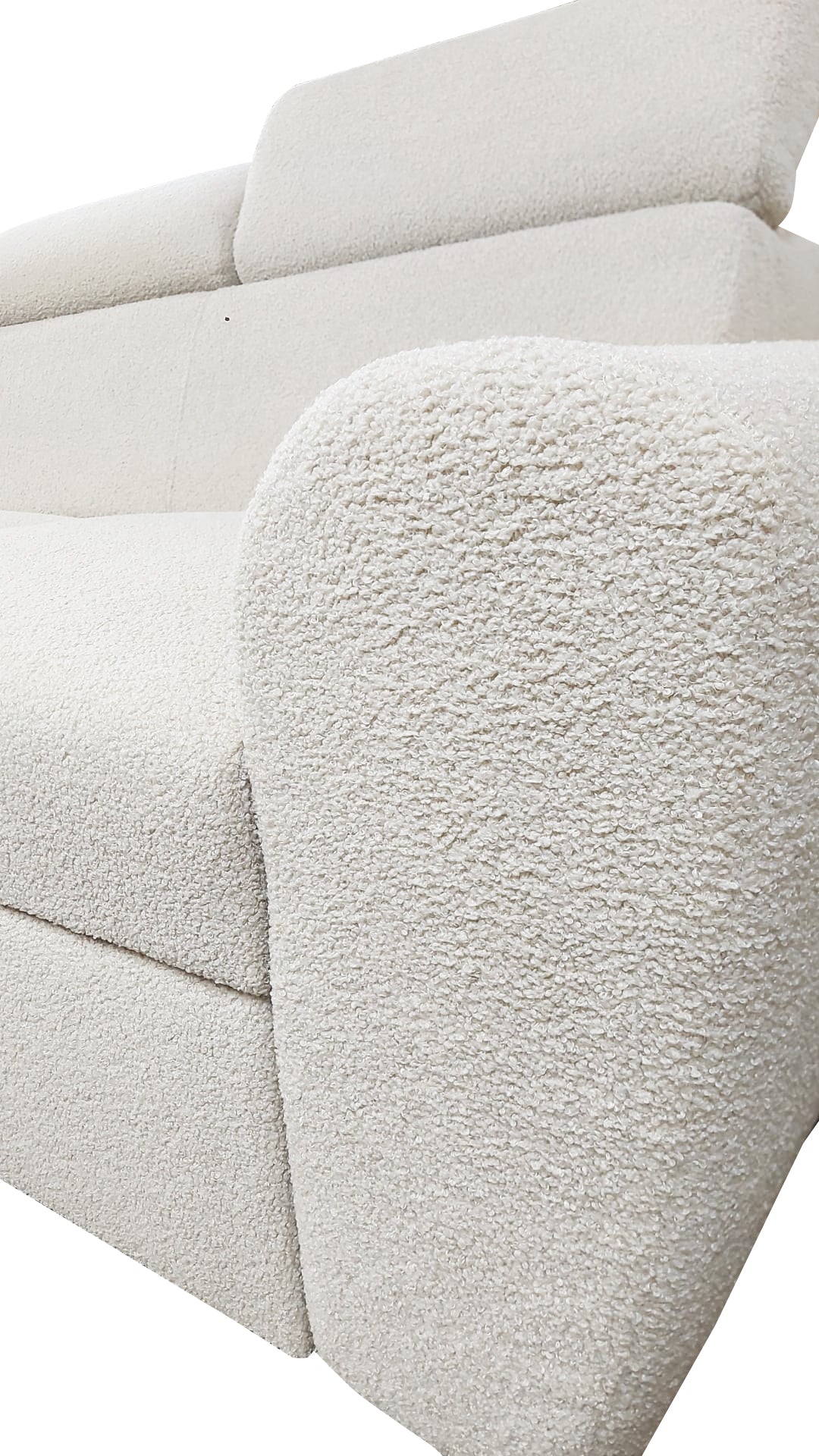 UNIVERSAL CORNER SOFA BED LAMBI 249CM BOUCLE FABRIC ADJUSTABLE HEADREST *CHOICE OF COLORS* / SPRINGS + FOAMADJUSTABLE HEADRESTSBOUCLE FABRIC1X STORAGE SPACEMADE IN LAMBI FABRIC CLICK HERE THIS MODEL IS UNIVERSAL WHICH MEANS YOUR CAN CHOOSE CORNER SIDE DUR