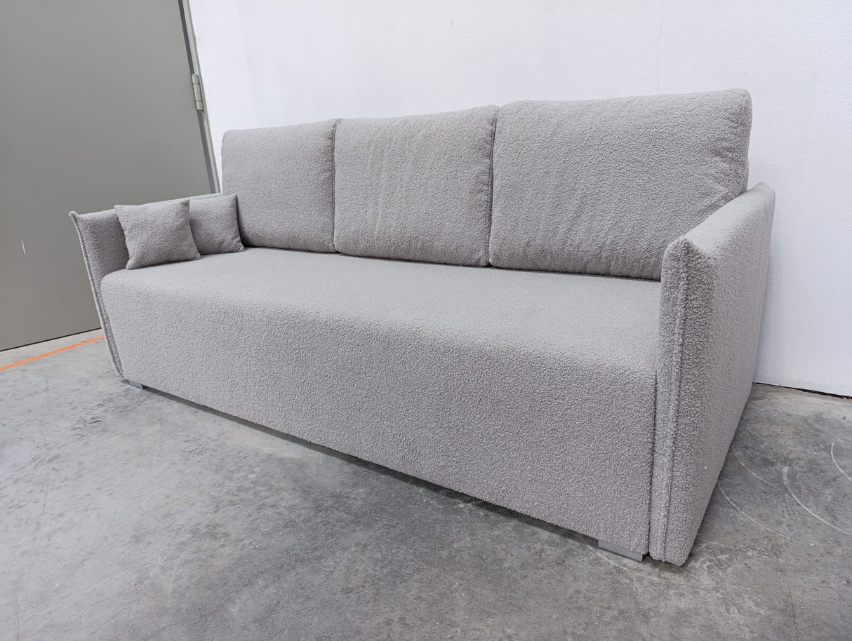NEW! SOFA BED BIANCA 207CM BONELL SPINGS + FOAM BOUCLE FABRIC / CHOICE OF COLOR