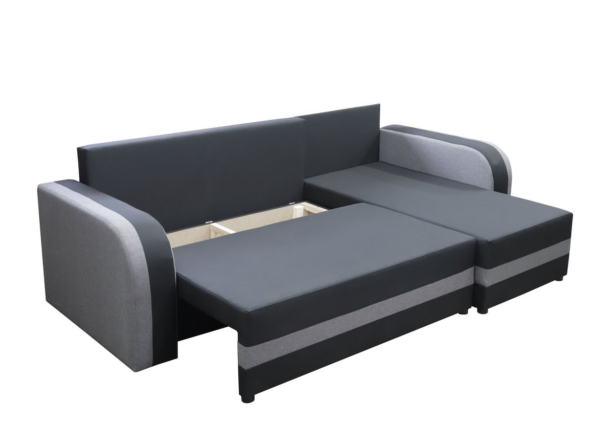 CORNER SOFA BED FLORIDA 238CM universal RIGHT/LEFT CORNER / FOAMTHIS MODEL IN UNIVERSAL WHICH MEANS YOU CAN CHOOSE CORNER SIDE DURING ASSEMBLY3x PILLOWS INCLUDED1X STORAGE SPACESLEEPING FUNCTIONSAWANA FABRICDIMENTIONSWidth: 238 cmDepth: 138cmSleeping area
