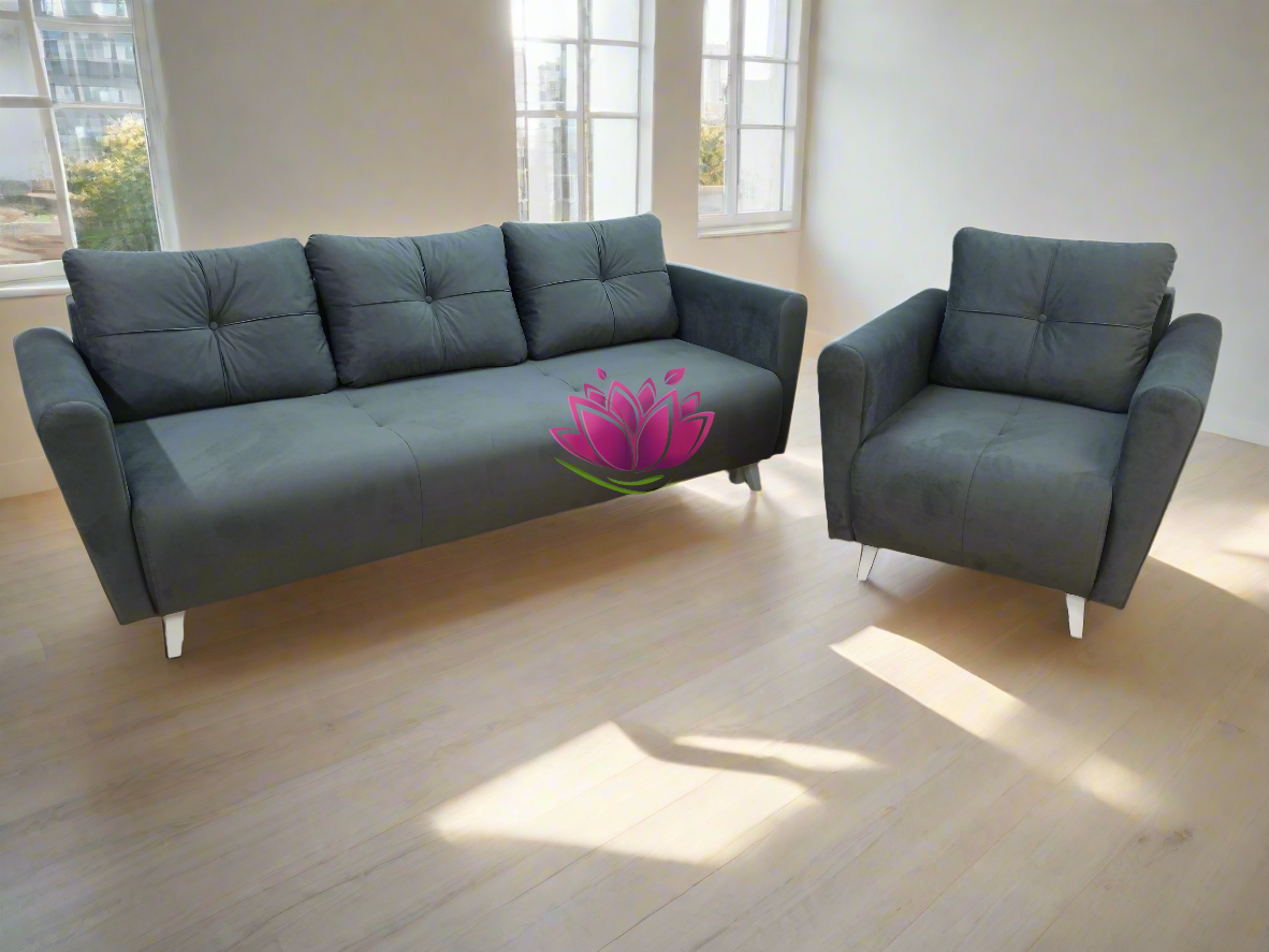 SOFA BED MONE 221CM KRONOS 22 EASY CLEAN FABRIC / BONELL SPRINGS + FOAMSofa dimensions: sleeping area 135/191 cm width 221 cm depth 96 cm height to the seat 44 cm height of the legs 13 cmSpecification: EASY CLEAN FABRIC free-standing furniture upholstered