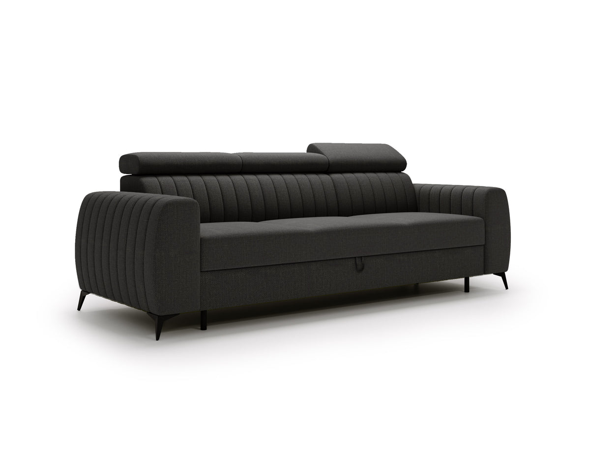 NEW!! SOFA BED AURA 258 CM FOAM + WAVY SPINGS CHOICE OF COLORS