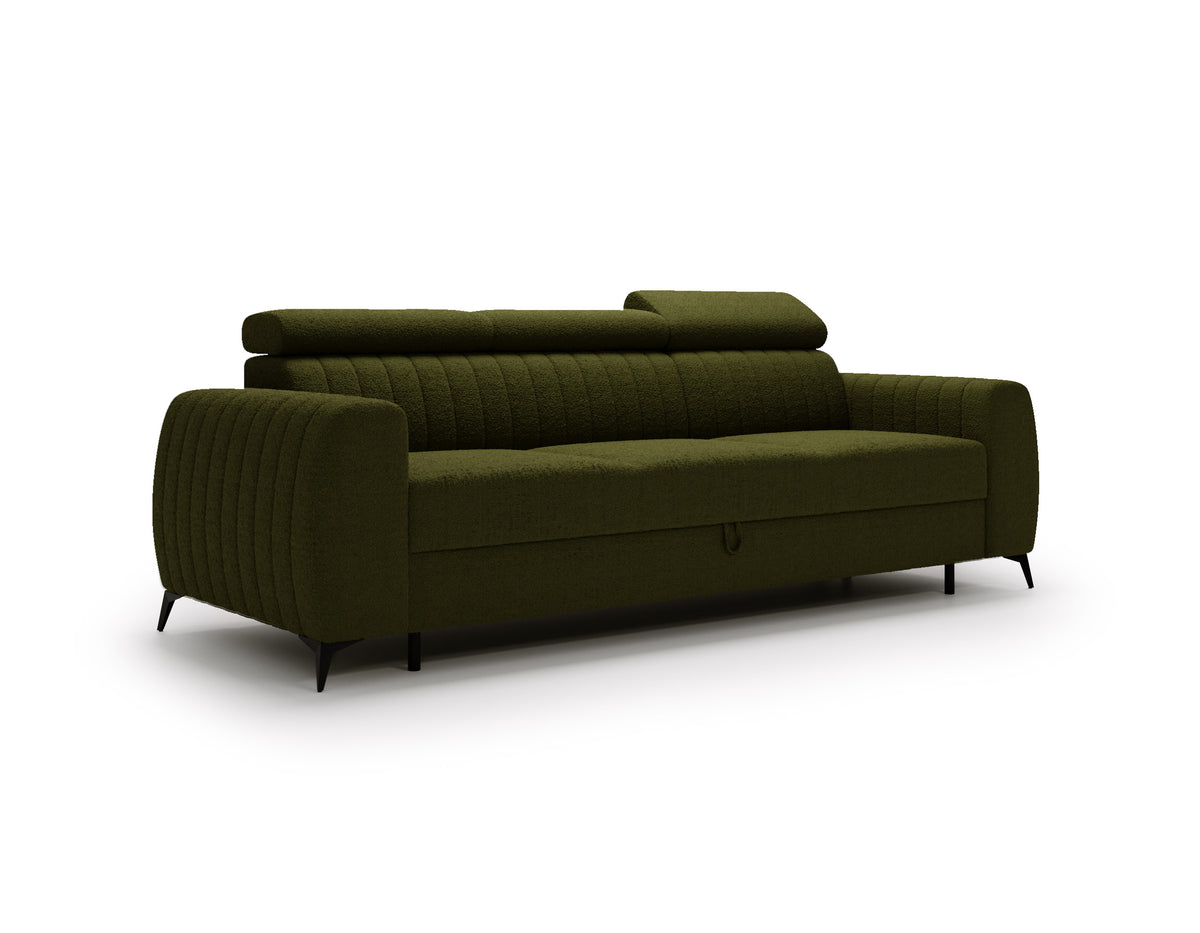 NEW!! SOFA BED AURA 258 CM FOAM + WAVY SPINGS CHOICE OF COLORS