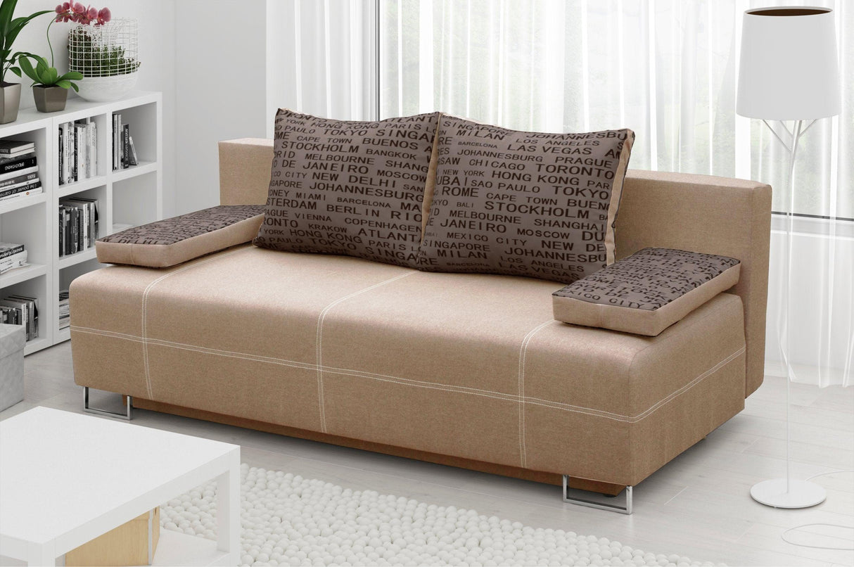 SOFA BED RIVIA 195CM CHOICE OF COLOR / BONELL SPRINGS + FOAM