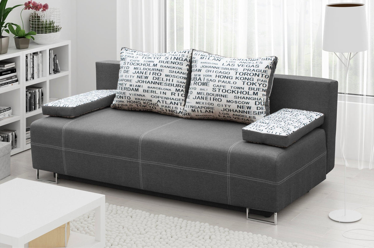 SOFA BED RIVIA 195CM CHOICE OF COLOR / BONELL SPRINGS + FOAM
