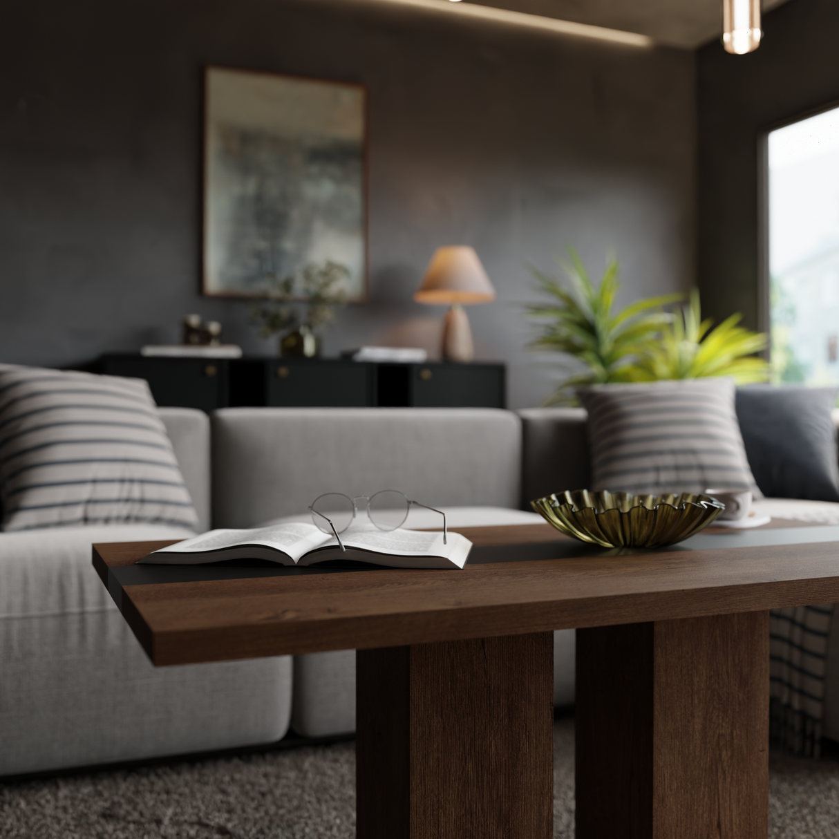 COFFEE TABLE BEN LEFKAS AND BLACK 110X60CM - Anna Furniture