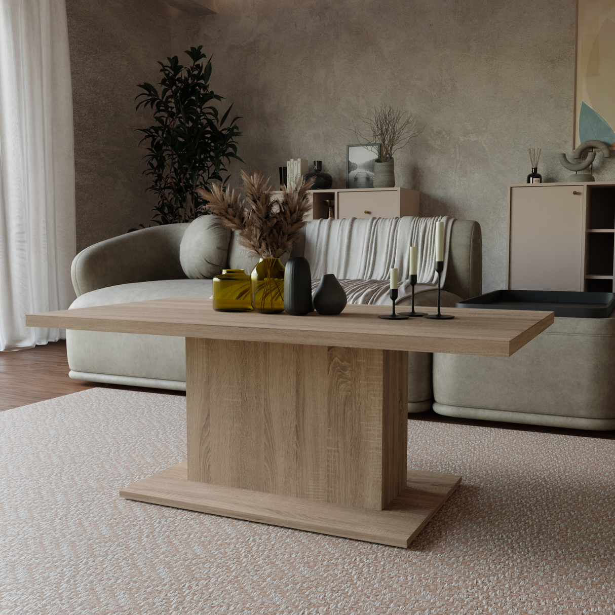 COFFEE TABLE BRISTOL SONOMA 110X60CM - Anna Furniture