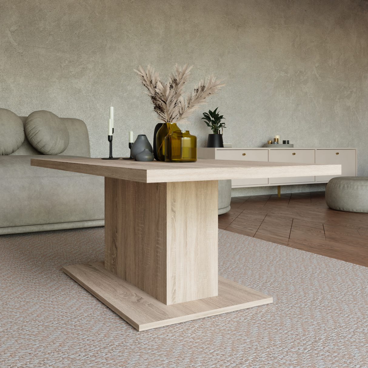 COFFEE TABLE BRISTOL SONOMA 110X60CM - Anna Furniture