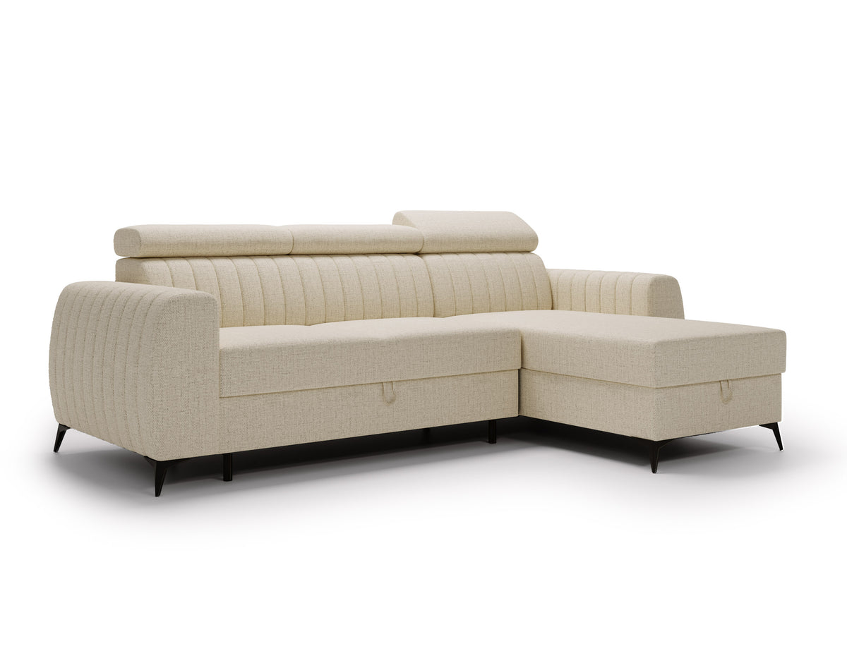 UNIVERSAL CORNER AURA 258CM / SPRINGS + FOAM CHOICE OF COLOR
