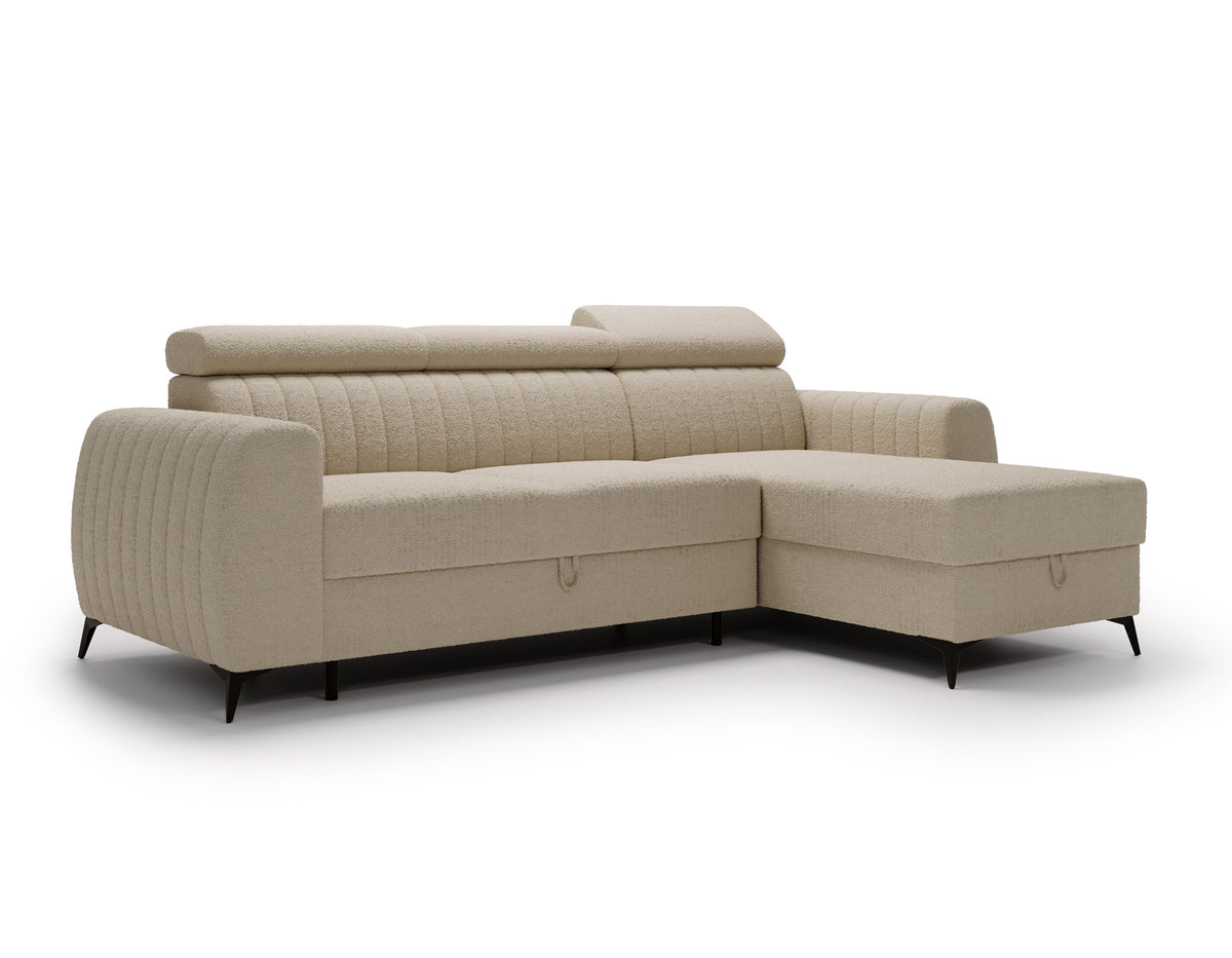 UNIVERSAL CORNER AURA 258CM / SPRINGS + FOAM CHOICE OF COLOR