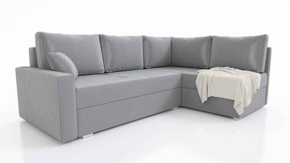 CORNER SOFA BED FINO 228CM/ SPRINGS + FOAM - Anna Furniture