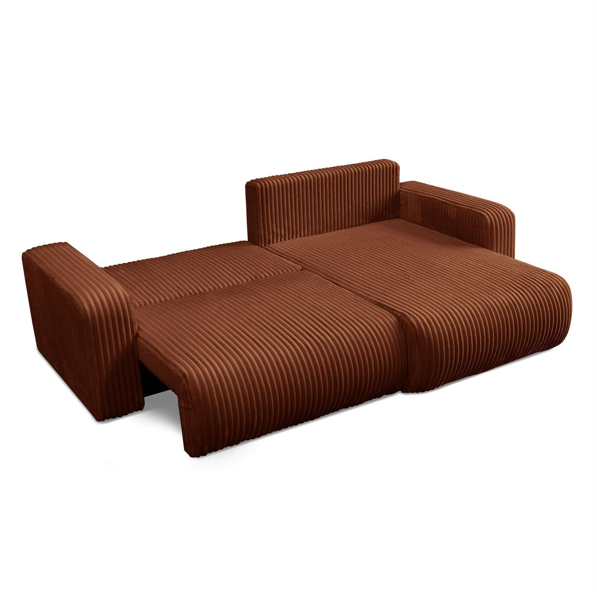 CORNER SOFA BED OPTI 247CM SPRINGS + FOAM JUMBO CORDED FABRIC TILIA