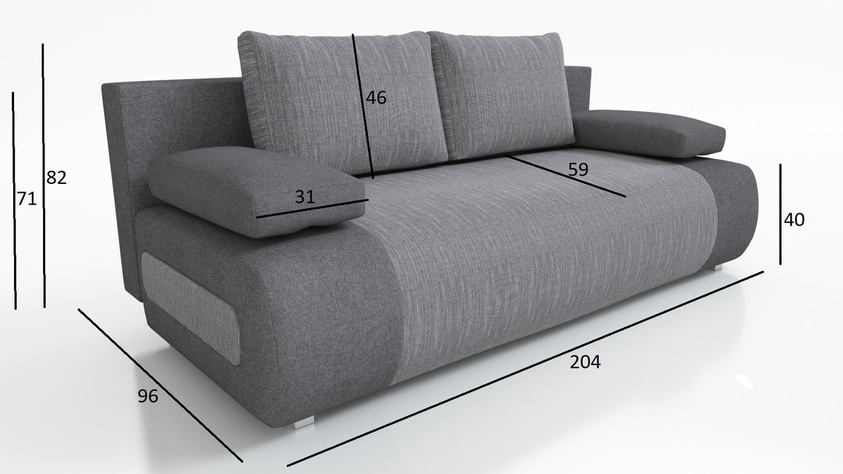 NEW!! SOFA BED MIA 204CM BERLIN 01 SAWANA 21The MIA collection's brand new sofa blends timeless design with exceptional functionality. With the implementation of wave springs and highly resilient foam, this sofa guarantees durability even with frequent us