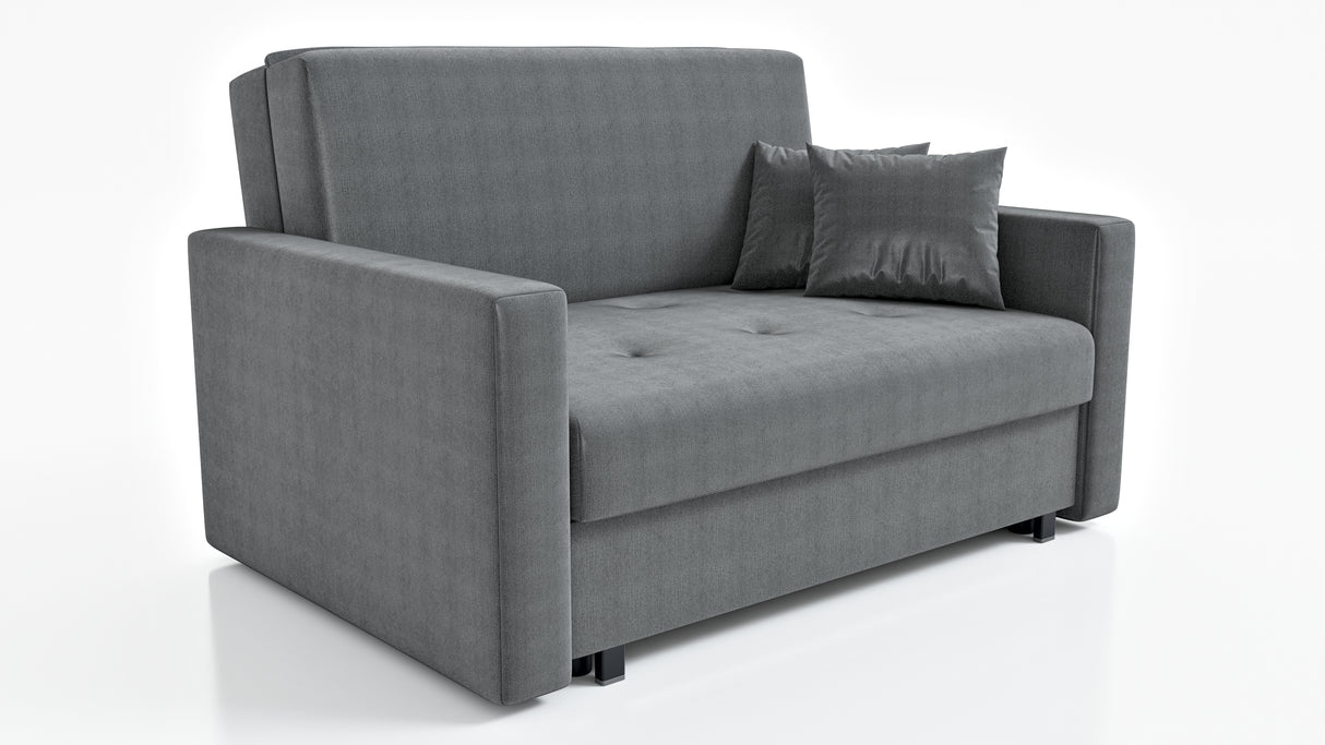 NEW! 2 SEATER SOFA BED SMART II 137CM CHOICE OF COLORS / SPRINGS + FOAM - Anna Furniture