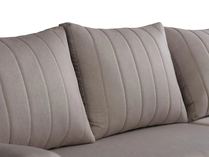 CORNER SOFA BED MALIBU 248CM MALMO 79 / UNIVERSAL RIGHT/LEFT CORNER / FOAMTHIS MODEL IS UNIVERSAL WHICH MEANS YOU CAN CHOOSE CORNER SIDE DURING ASSEMBLYMADE IN MALMO FABRIC CLICK HERE3x PILLOWS INCLUDED1X STORAGE SPACEDIMENTIONS:Corner width: 244cmDepth: