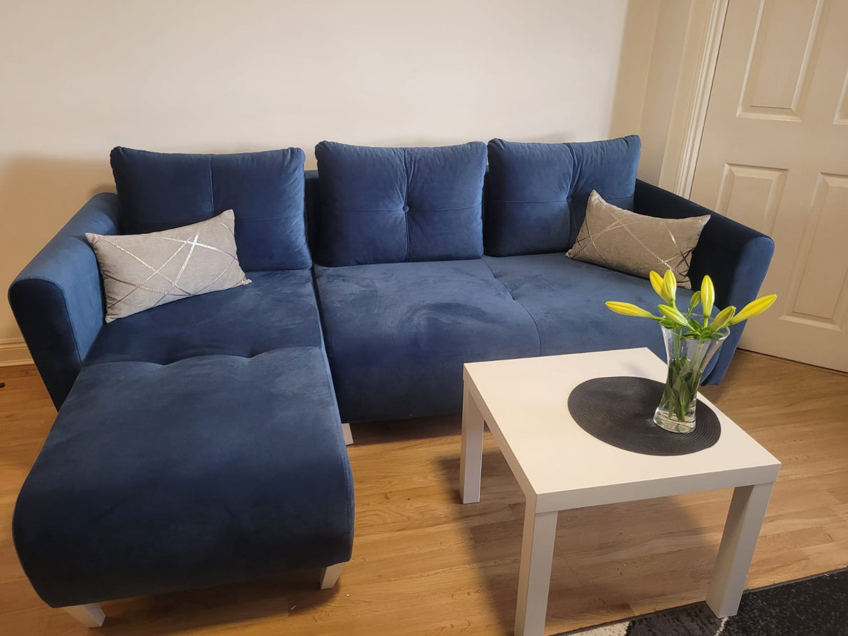 CORNER SOFA BED MONE UNIVERSAL 228cm KRONOS 05 EASY CLEAN FABRIC / BONELL SPRINGS + FOAMTHIS MODEL IS UNIVERSAL WHICH MEANS YOU CAN CHOOSE CORNER SIDE DURING ASSEMBLYSpecification:- EASY CLEAN FABRIC- free-standing furniture upholstered at the back with f