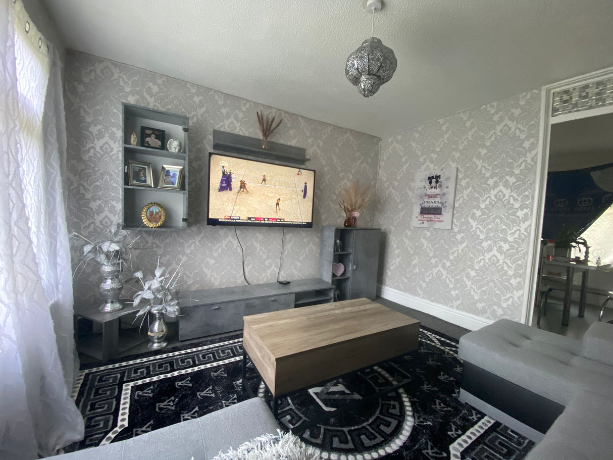 TV WALL UNIT DAMIAN GREYTV wall unit DAMIAN is perfect for modern interior of your living room.16 colors remote control led lights +£20UncategorizedAnna Furniture