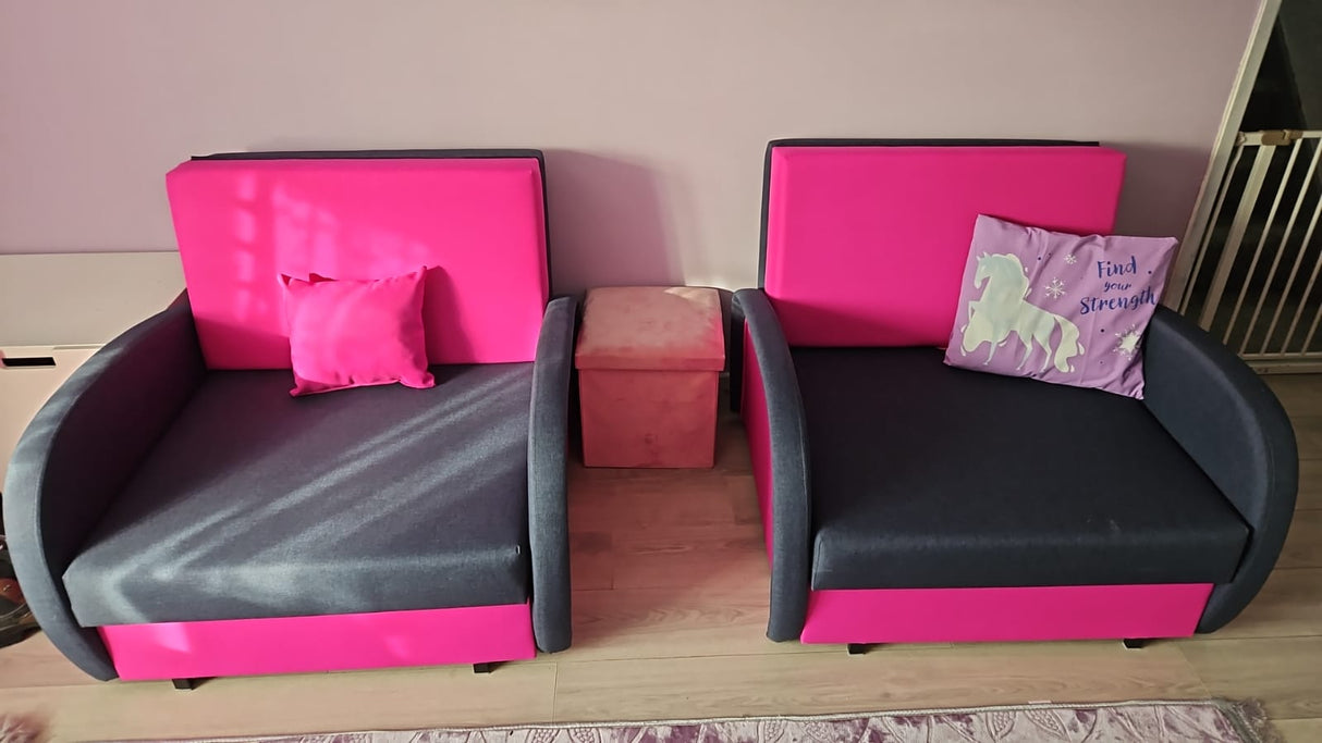 SINGLE SOFA BED SUZIE 97CM CHOICE OF COLORS / FOAMDimensions :- width 97 cm- height 85 cm- depth 95 cm- area sleeping 80/195 cm +/- 3The sofa is made of a wooden frame, the sleeping surface is made of PUR T30 / 42 foam.The sofa is unfolded using an automa