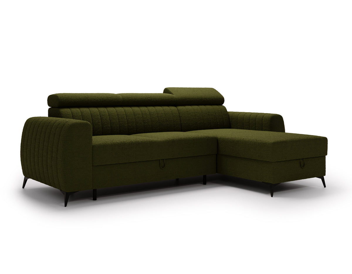 UNIVERSAL CORNER AURA 258CM / SPRINGS + FOAM CHOICE OF COLOR