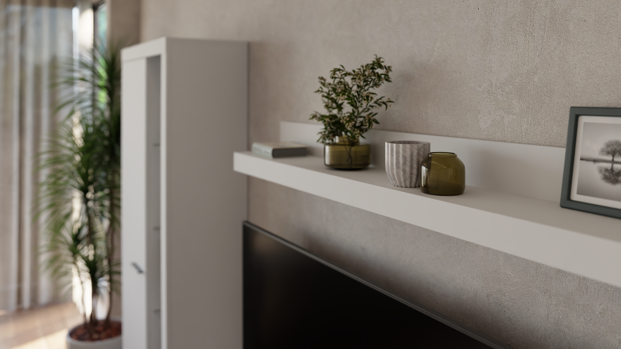 TV WALL UNIT ROMA XL WHITE - Anna Furniture