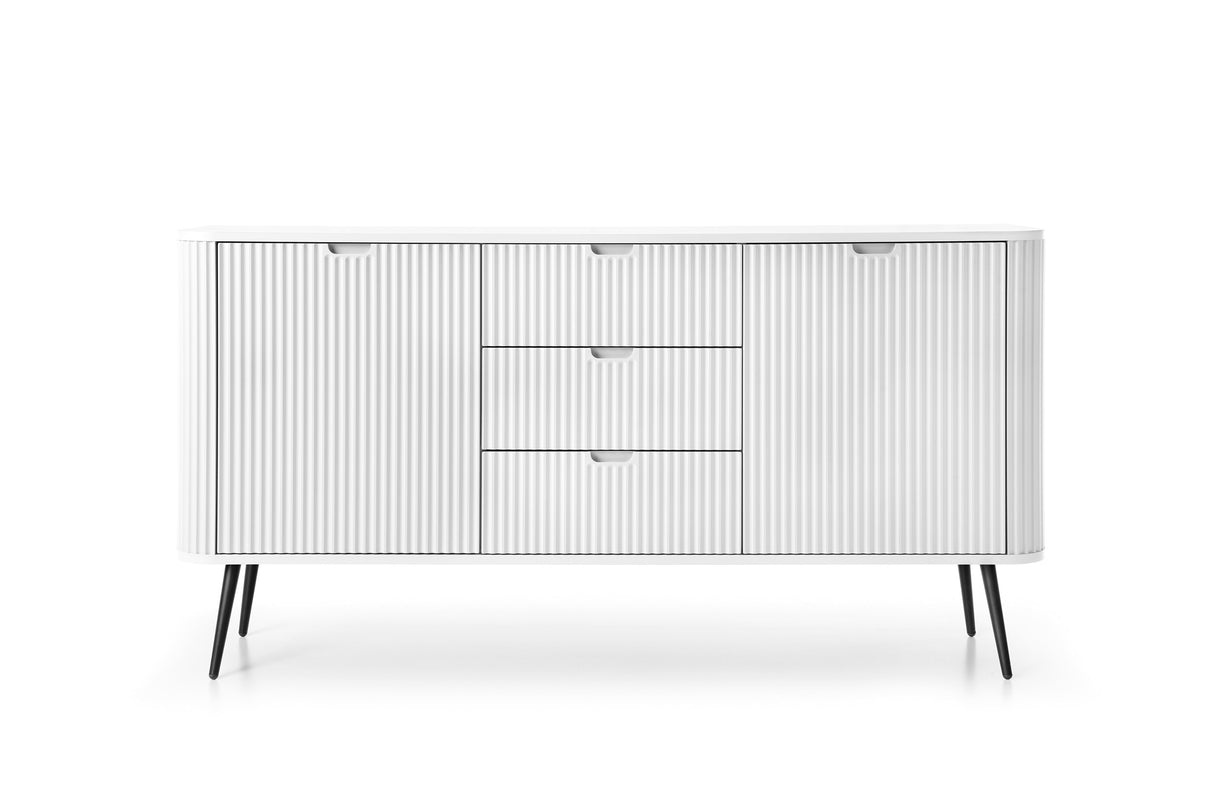 Storage cabinet ZOVA 02 WHITEProduct description Dimensions Width 103cm Height 129cm Depth 39cm Details Colour white Material Laminated board 18mm / MDF-board 18mm Veneer ABS edges Legs Metal, in black (23cm) Warranty 24 monthsUncategorizedAnna Furniture