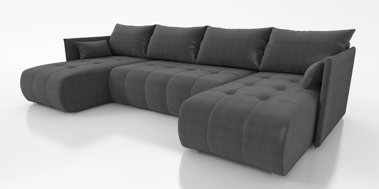 NEW! CORNER SOFA BED NESS U SHAPE *CHOICE OF COLORS* / SPRINGS + FOAM - Anna Furniture
