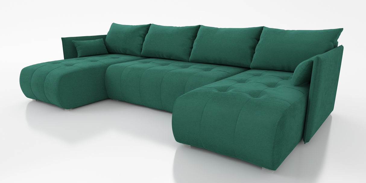 NEW! CORNER SOFA BED NESS U SHAPE *CHOICE OF COLORS* / SPRINGS + FOAM - Anna Furniture