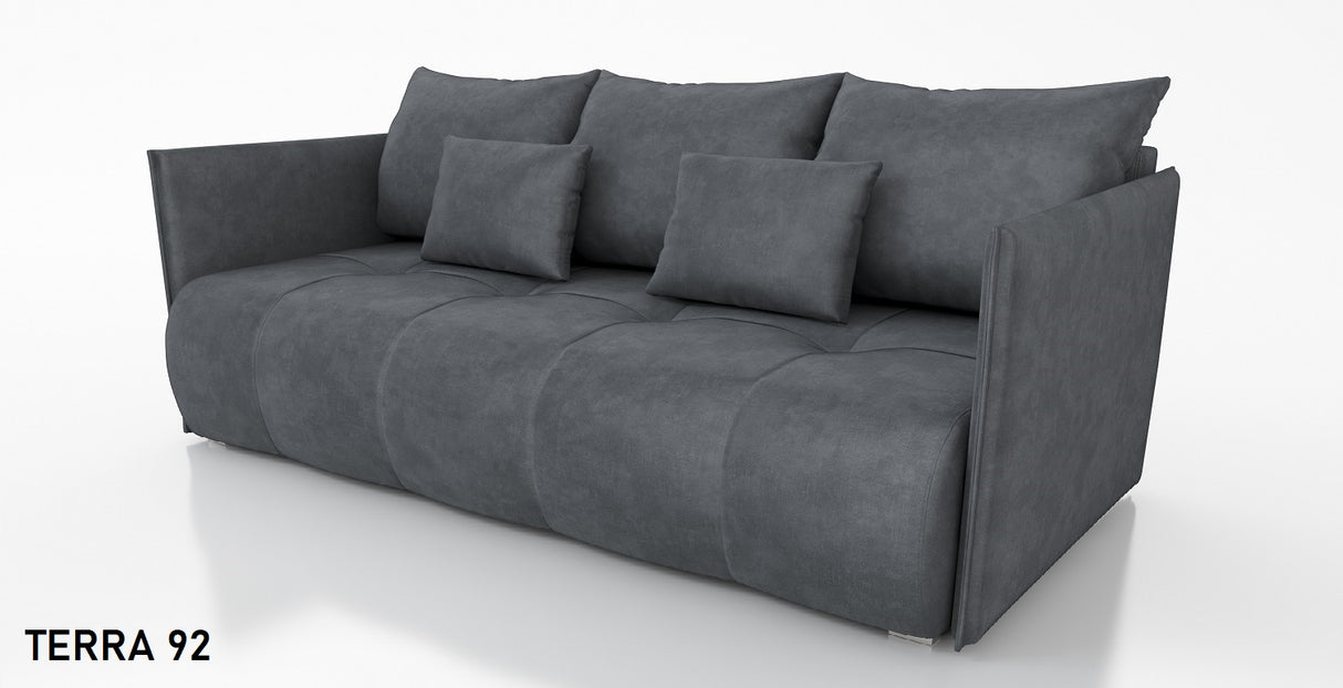 NEW! SOFA BED NESS 199CM SPINGS + FOAM / CHOICE OF COLOR - Anna Furniture