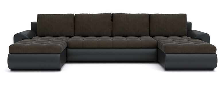 CORNER SOFA BED PRADO U TRINITY 08/1114 300CM / SPRINGS + FOAM EASY CLEAN FABRICWavy springs CHOICE OF COLOR large sleeping areaSeat and cushions made of Trinity Fabric click here bottom and sides made on faux leather Soft click here. Dimensions W: 300cm