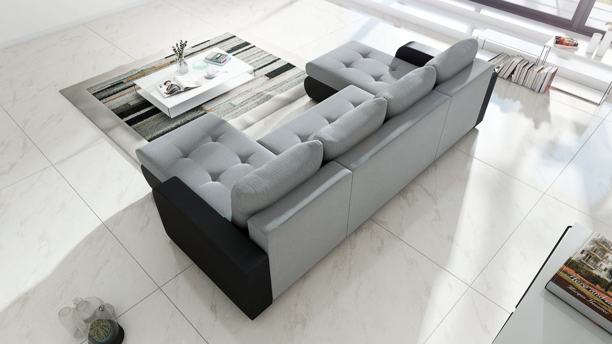 CORNER SOFA BED DAVY U 300CM CHOICE OF COLORS / BONNELL SPRING + FOAMDimensions width: 300 depth: 152 height: 87 sleeping area: 122×246MADE IN KRONOS FABRIC CLICK HEREBERLIN FABRIC CLICK HEREINARI FABRIC CLICK HEREMADRYT FAUX LEATHER CLICK HERE Specificat