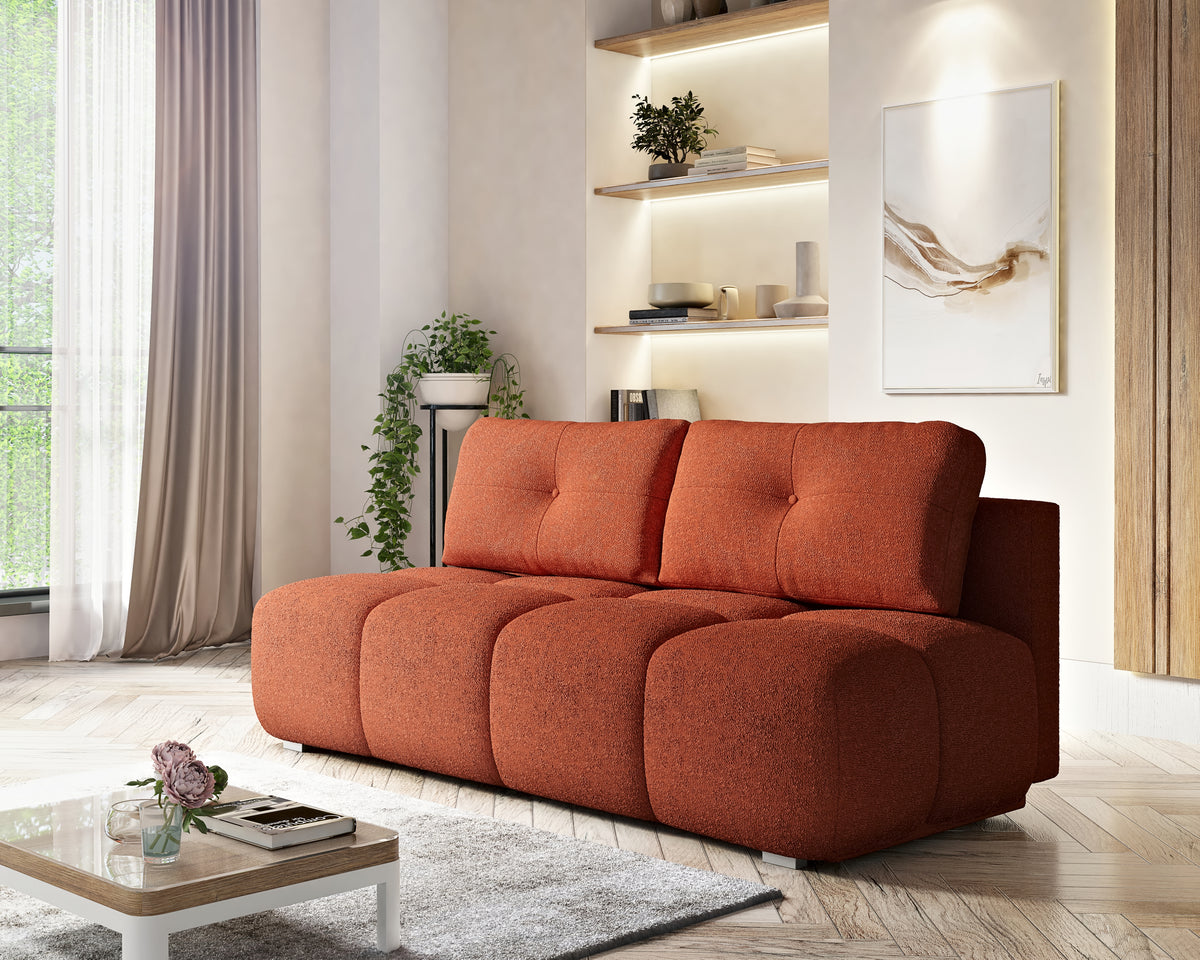 NEW!! SOFA BED MOKKA 205 CM FOAM + WAVY SPINGS CHOICE OF COLORS