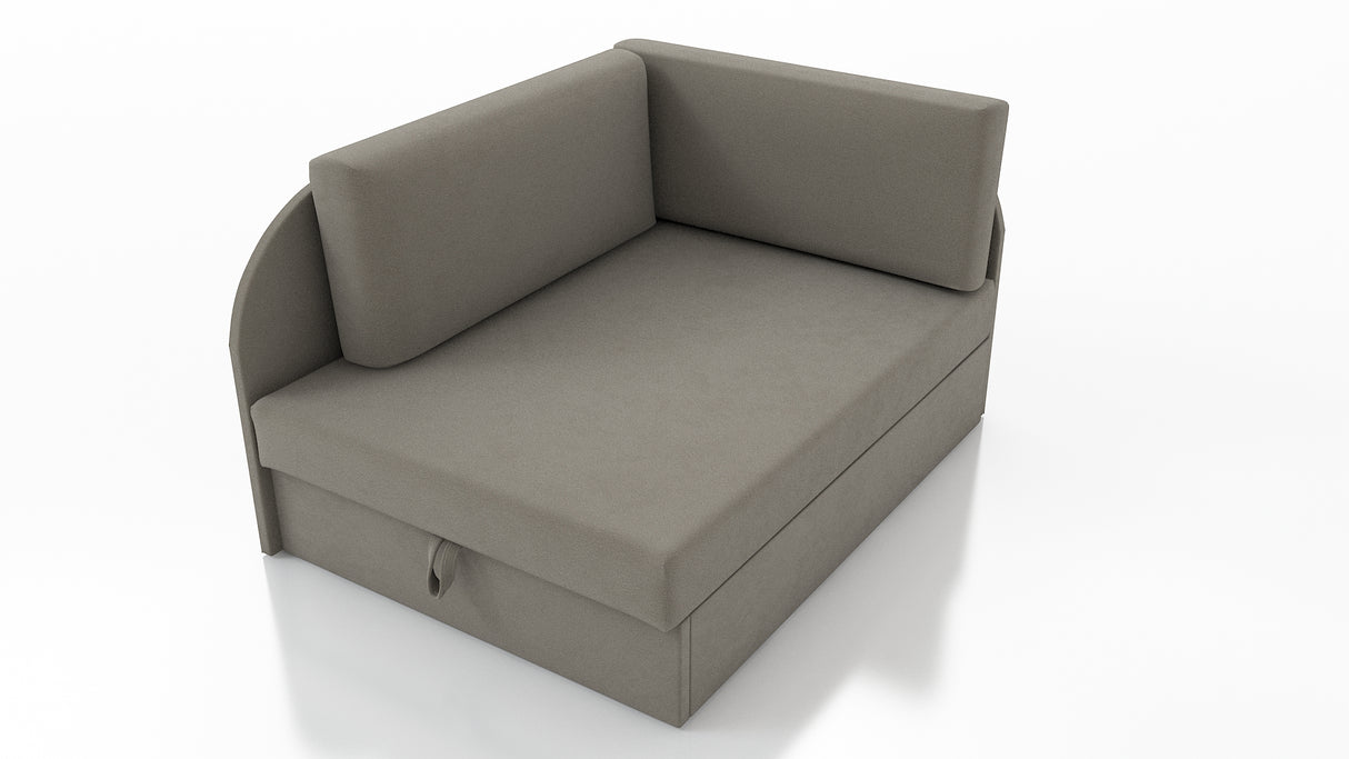 UNIVERSAL CORNER SOFA BED KUBUS CUBE GREY Children roomTHIS MODEL IS UNIVERSAL WHICH MEANS YOU CAN CHOOSE CORNER SIDE DURING ASSEMBLYCHILDREN CORNER SOFA BEDSOFKA NAROZNIK TAPCZANIK DZIECIECY - depth 77 cm- width 106 cm- height with bacon 50 cm- 75 x 175