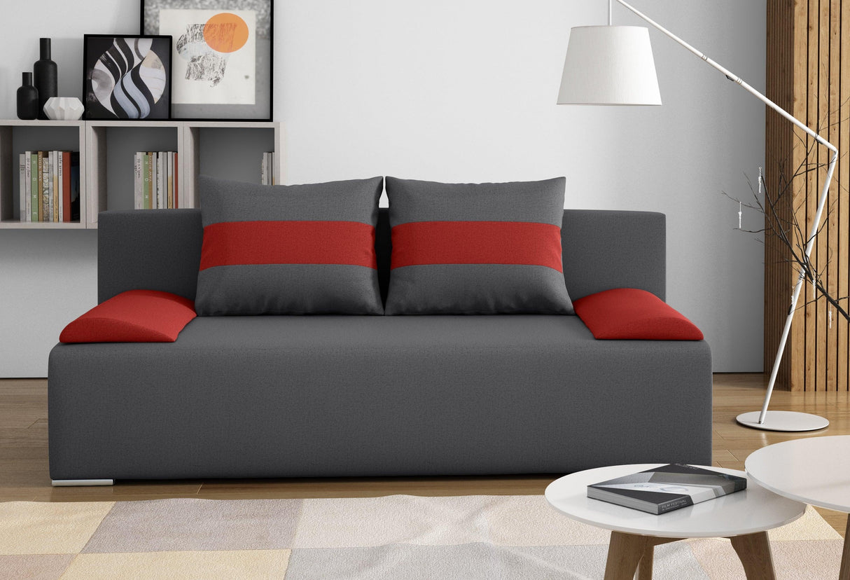 SOFA BED VERA 197CM CHOICE OF COLOR / FOAMMADE IN INARI FABRIC CLICK HEREThe couch is made of high-quality materials. Its solid frame is made of solid wood and furniture board.The seat and backrest are made of first-class foam, which makes it relatively r