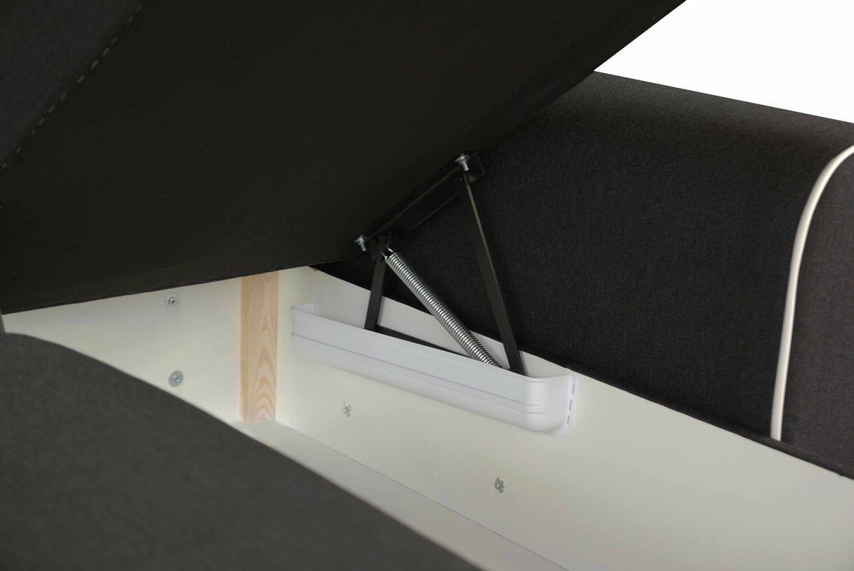 CORNER SOFA BED DORIS 246CM 2X STORAGE SPACE UNIVERSAL RIGHT/LEFT CORNER / BONELL SPRINGS + FOAMTHIS MODEL IS UNIVERSAL WHICH MEANS YOU CAN CHOOSE CORNER SIDE DURING ASSEMBLYBONELL SPRINGS + FOAM 2X Storage space 3X pillow included CHOICE OF COLOR Product