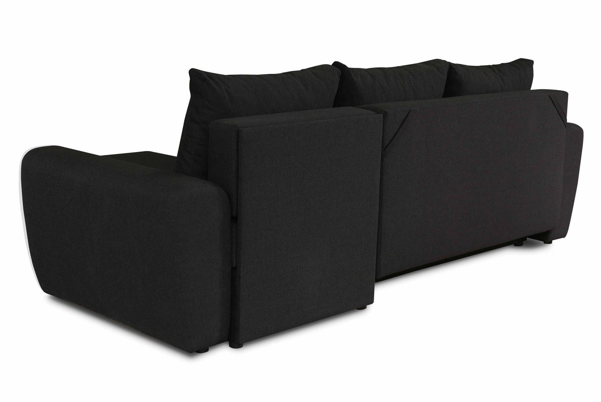 CORNER SOFA BED DORIS 246CM 2X STORAGE SPACE UNIVERSAL RIGHT/LEFT CORNER / BONELL SPRINGS + FOAMTHIS MODEL IS UNIVERSAL WHICH MEANS YOU CAN CHOOSE CORNER SIDE DURING ASSEMBLYBONELL SPRINGS + FOAM 2X Storage space 3X pillow included CHOICE OF COLOR Product