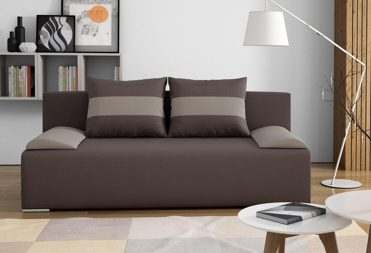 SOFA BED VERA 197CM CHOICE OF COLOR / FOAMMADE IN INARI FABRIC CLICK HEREThe couch is made of high-quality materials. Its solid frame is made of solid wood and furniture board.The seat and backrest are made of first-class foam, which makes it relatively r