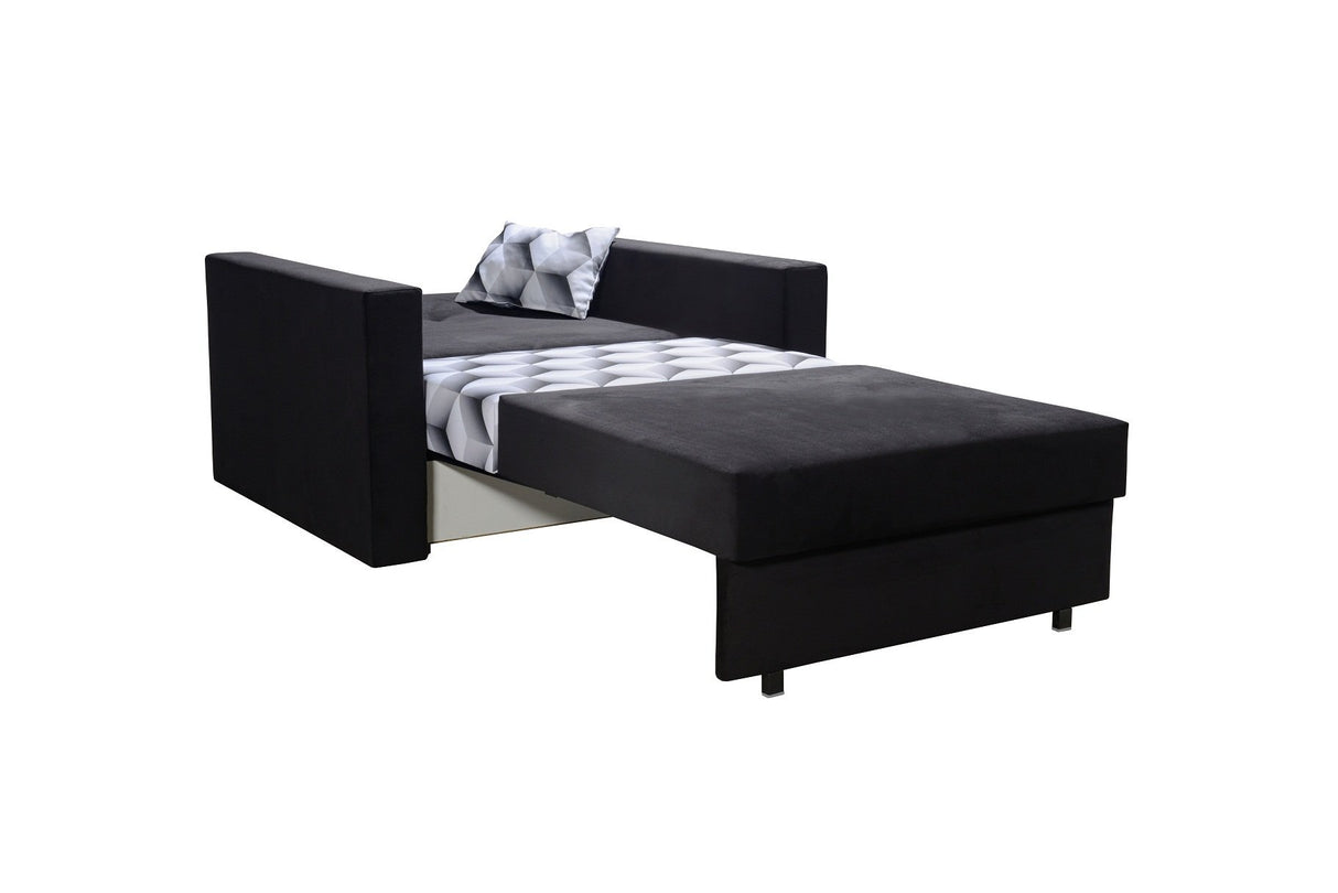 SINGLE SOFA BED SMART I 108CM FORMULAS / FOAMDimensions :- width 108 cm- height 85 cm- depth 95 cm- area sleeping 80/195 cm(no possibility to change dimensions) +/- 3The sofa is made of a wooden frame, the sleeping surface is made of PUR T30 / 42 foam. Th