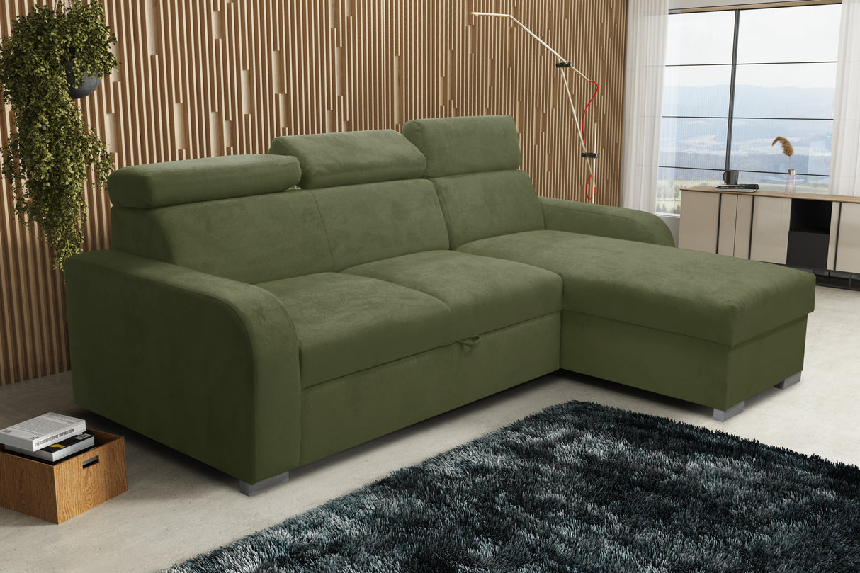 UNIVERSAL CORNER SOFA BED ASTEE 235CM EASY CLEAN FABRIC ADJUSTABLE HEADREST CHOICE OF COLORS / SPRINGS + FOAMTHIS MODEL IS UNIVERSAL WHICH MEANS YOU CAN CHOOSE CORNER SIDE DURING ASSEMBLYASTI 1 ecru ASTI 2 beige ASTI 3 cold beige ASTI 4 toffee ASTI 5 milk